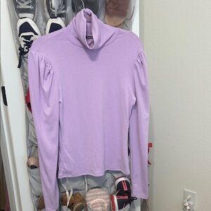 SHEIN Lavender Turtleneck Top